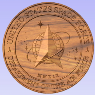 Wooden US Space Force Plaque